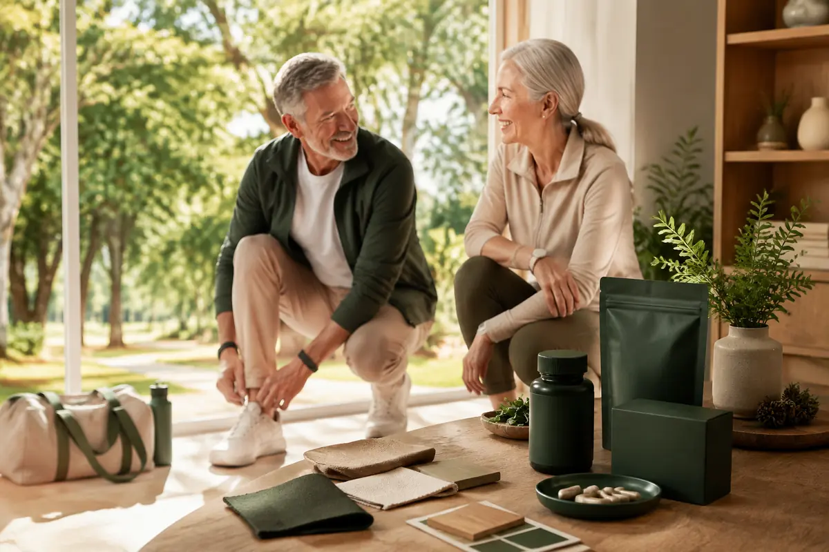Joint support healthy aging lifestyle and product development concept