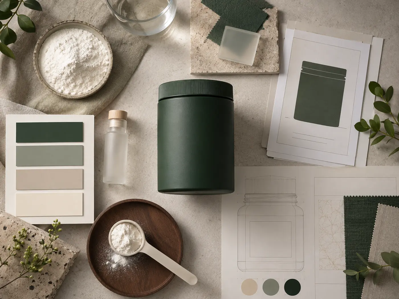 Powder-first women’s creatine packaging and product concept development